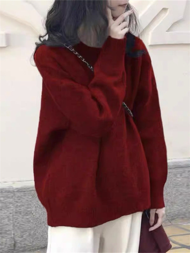 Street-Wave Women's Oversized Knit Sweater Soft Cozy Fabric For Everyday Casual Fit And Comfort