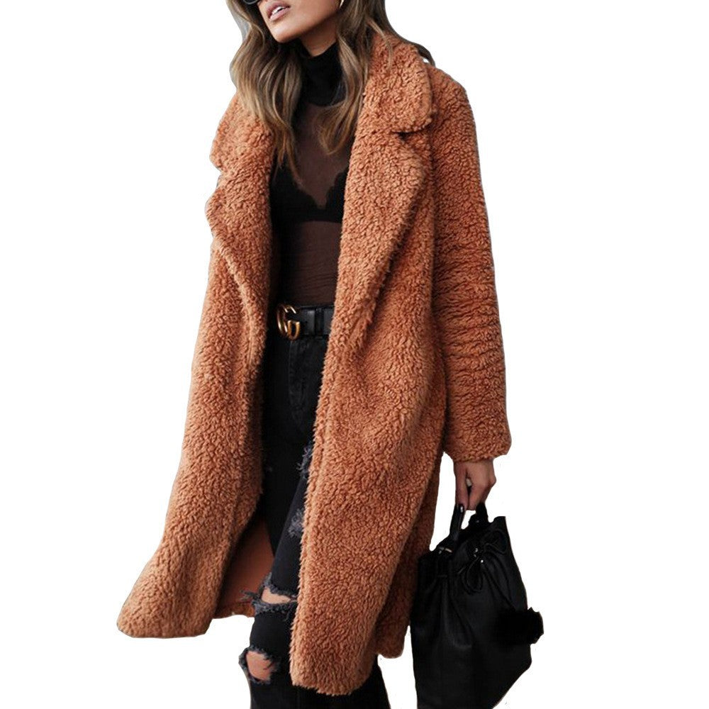 Street-wave Ladies Sherpa Coat Cozy Warmth Longline Style Ultra Soft Fleece For Cold Winter Days