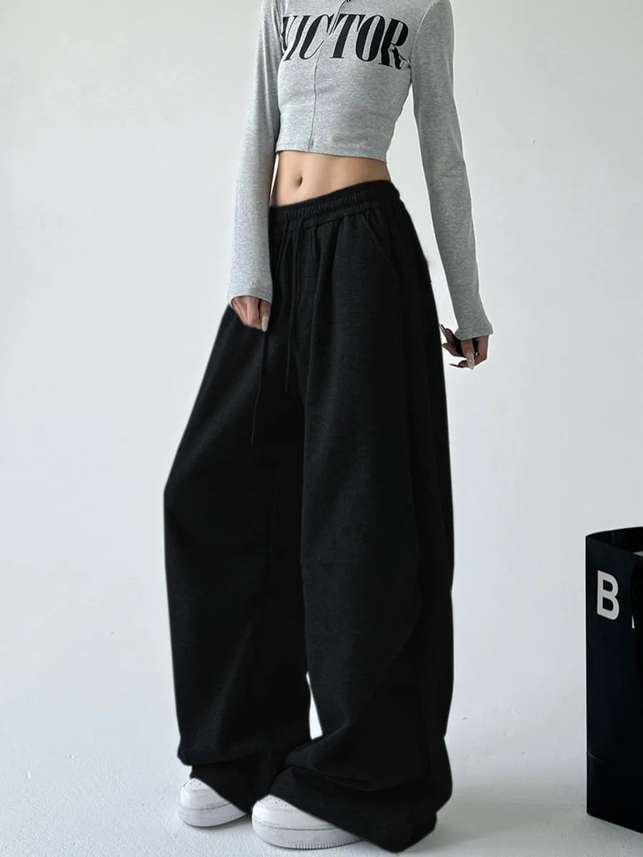 Street-wave Women Wide-Leg Joggers Ultra Comfortable Loose-Fit Sweatpants For Casual Athleisure
