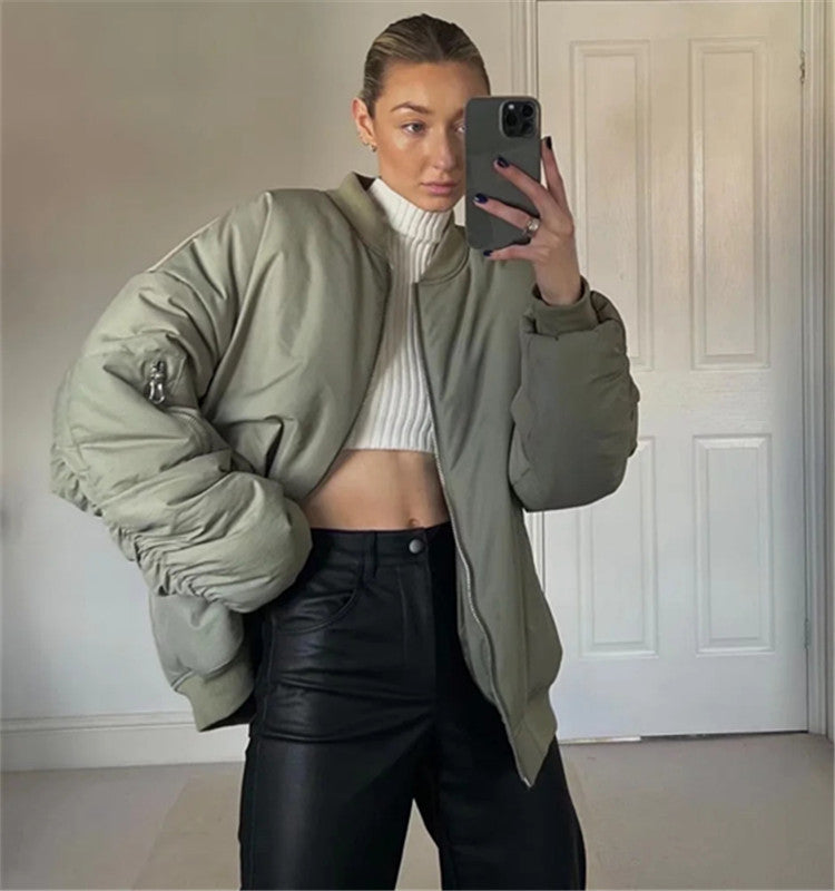 Street-wave Women's Oversized Puffer Jacket Ultra Warm Cozy Insulated Streetwear Outerwear