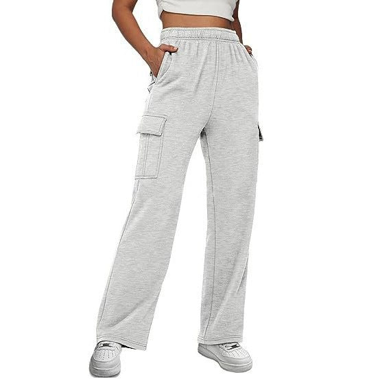 Street Wave Women's Cargo Pants With Wide Leg Fit And Handy Side Pockets For All Day Comfort Everyday Street Style