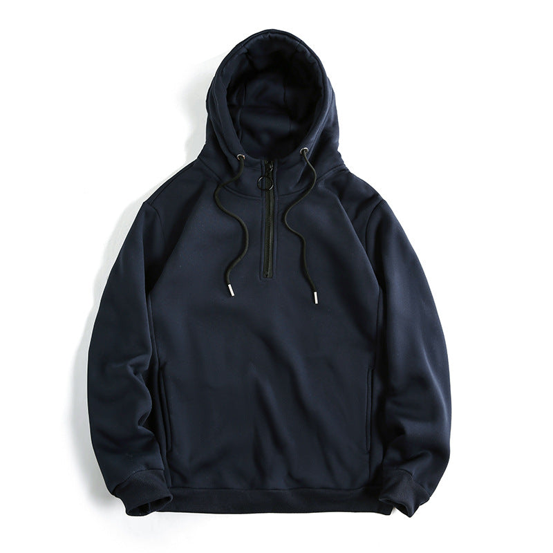 Street-Wave Womens Hoodie Half Zip With Soft Fleece Lining For Casual Everyday Wear