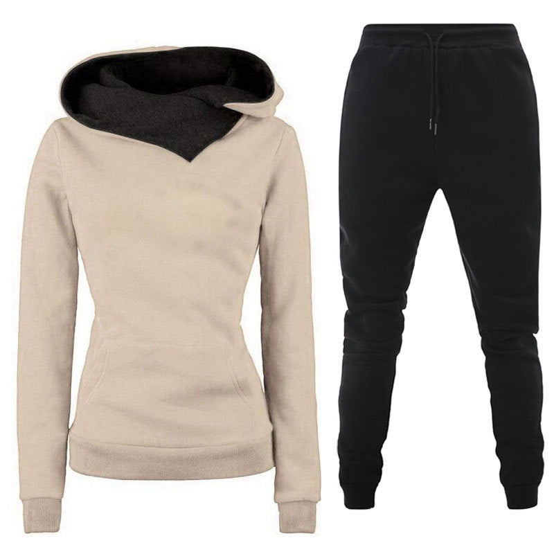 Street-wave Women's Hoodie And Jogger Set For Active Lifestyles With Comfortable Athleisure Fit