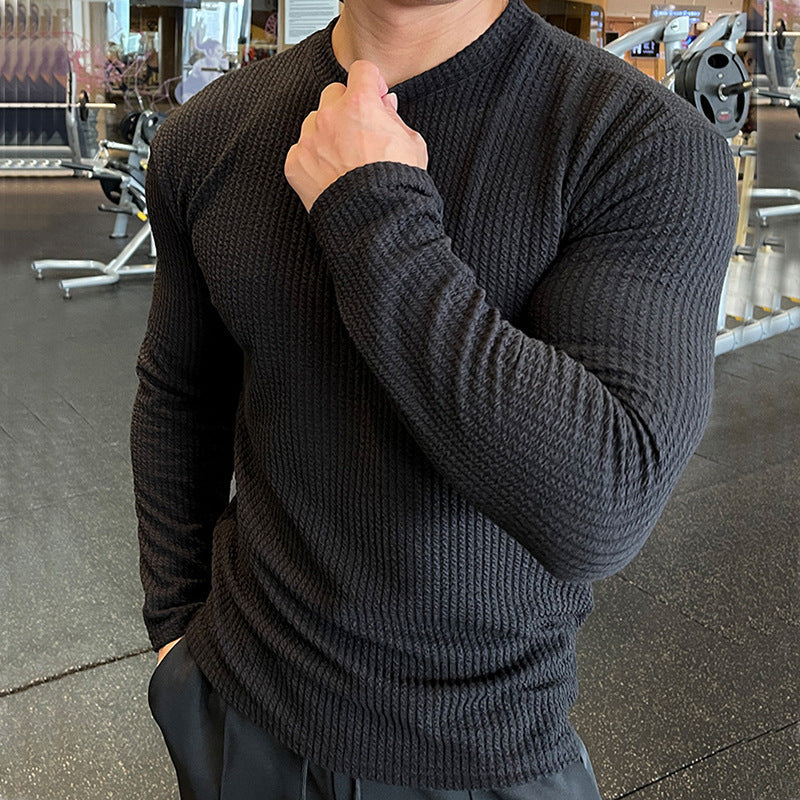 Mens Structured Fabric Long Sleeve Shirt Streetwave For Gym And Everyday Comfort And Versatility