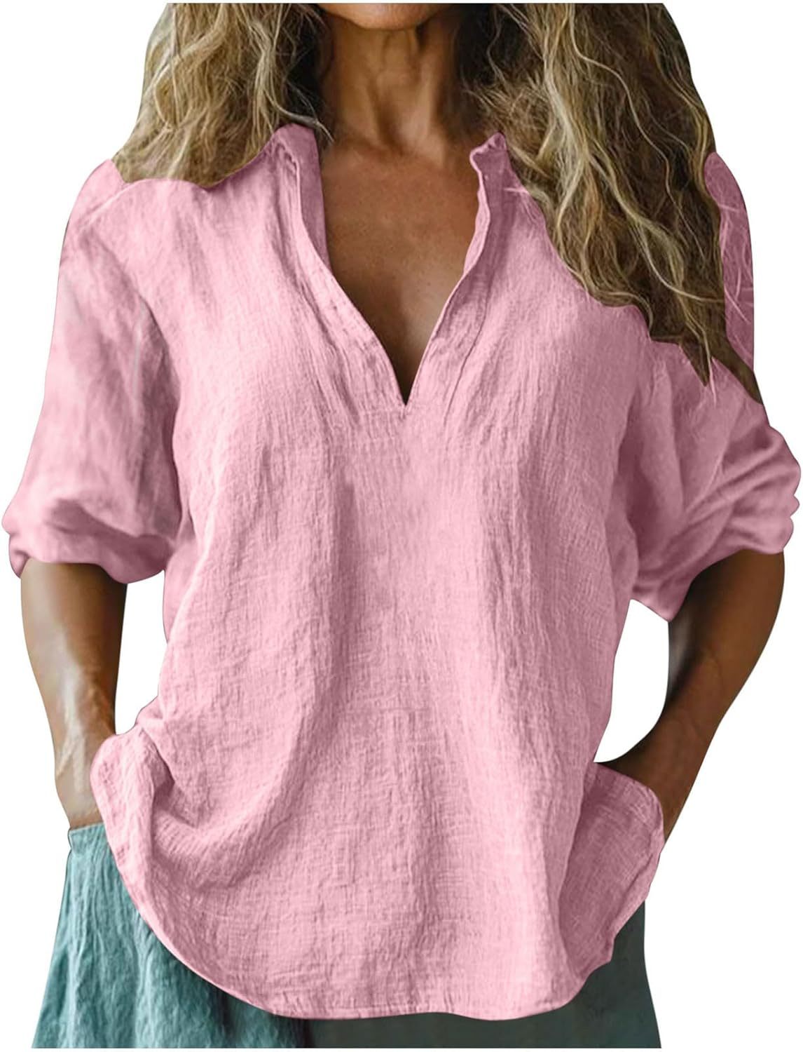 Street-Wave Linen Blouse For Women Breathable Casual Elegance Comfortable Everyday Wear