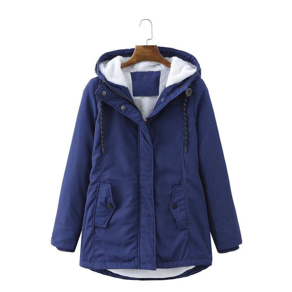 Street-Wave Aurora Lambswool Parka For Women Ultra Warmth Waist-Defining Fit Fleece-Lined Hood