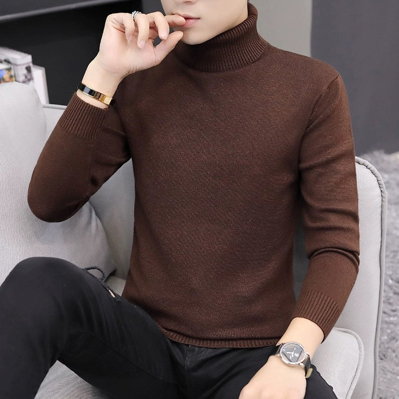 Street-wave Mens Turtleneck Sweater Comfortable Warm Cotton Blend Cozy Fit For Men
