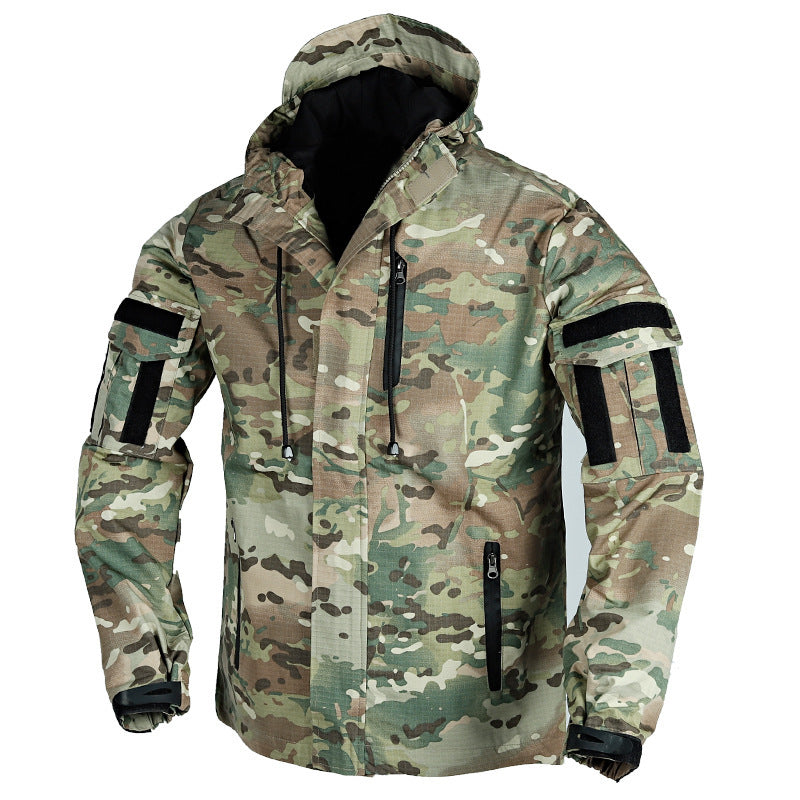 Street-Wave Men's Tactical Transition Jacket Water-Repellent All-Weather with MOLLE Pockets for Outdoor Enthusiasts