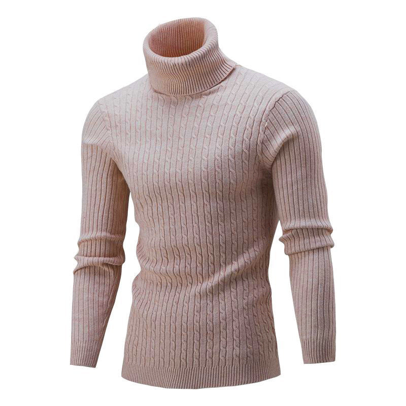 Mens Turtleneck Knit Sweater Fine Knit Warmth Street Wave For Everyday Wear And Smart Casual