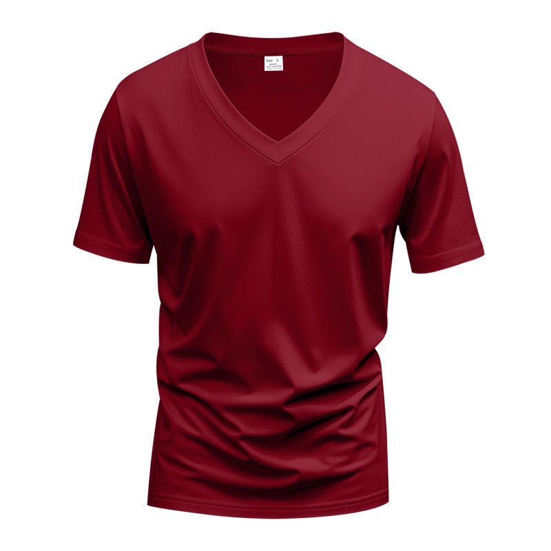 Street-Wave Men's V-Neck T-Shirt Breathable Cotton-Blend With Modern Cut For Active Wear