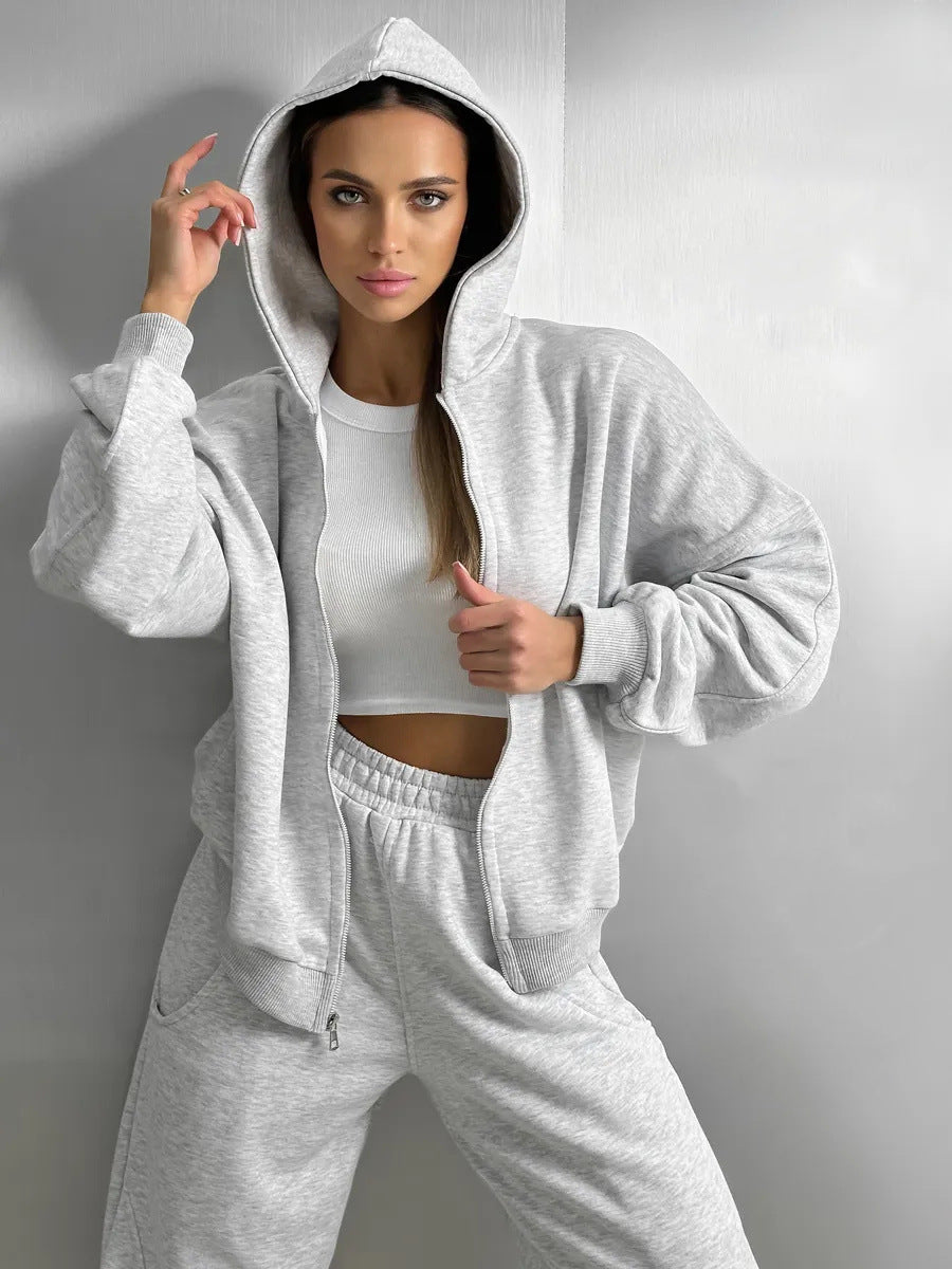 Street-wave Womens Oversized Sweatshirt And Jogger Set Cozy Chic Loungewear Everyday Comfort