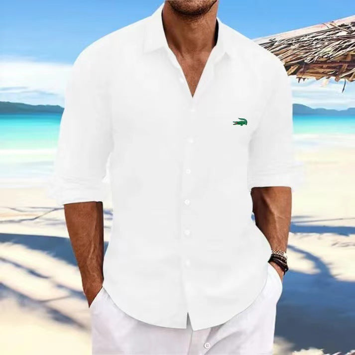 Street-wave Mens Casual Shirt Lightweight Breathable Modern Fit for Everyday Wear