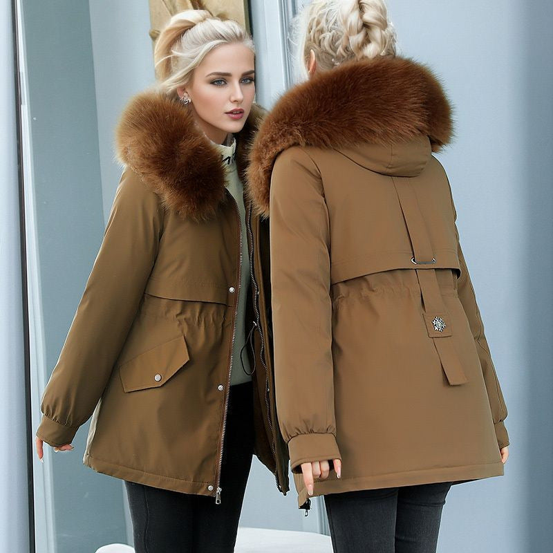Street-wave Womens Insulated Winter Parka With Luxurious Faux Fur Collar And Warm Lining