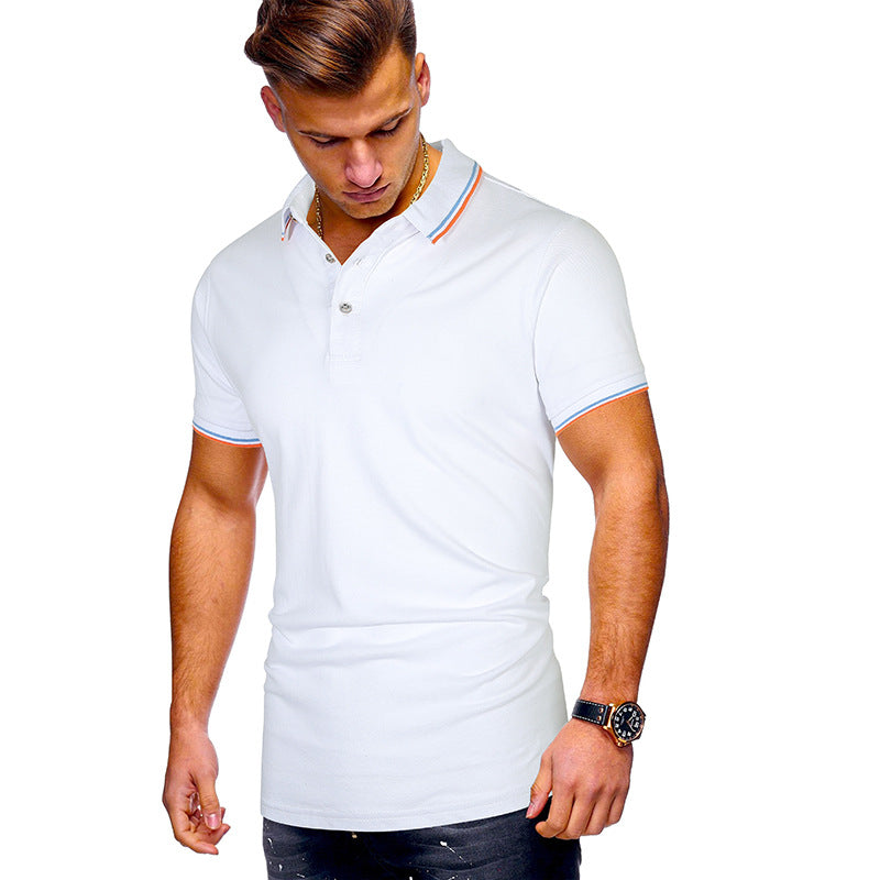 Men's Polo Shirt Breathable Cotton with Modern Accents by Streetwave, Casual Everyday Wear