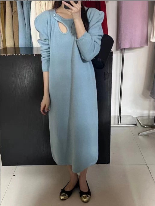 Street-wave Women's Knit Dress With Modern Design And Elegant Details For Luxurious Comfort