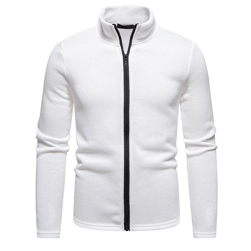 Street-wave Mens Fleece Jacket With High Stand Collar Full Zip For Active Men Premium Breathable Warmth