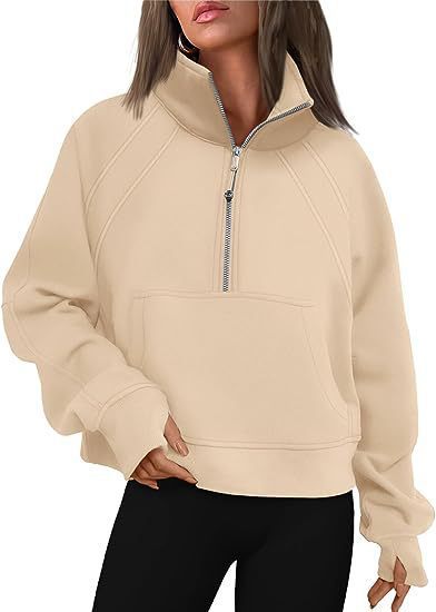 Street-wave Women High Collar Zip Pullover Fleece For Active Athleisure Comfort And Warmth