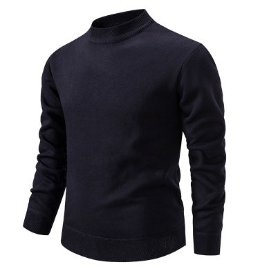 Men's Premium Knit Pullover With Modern Stand Collar By Street-wave For Everyday Style And Warmth
