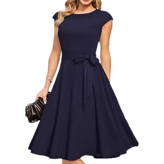 Elodie Midi Dress With Waist Tie Chic Women Street Wave