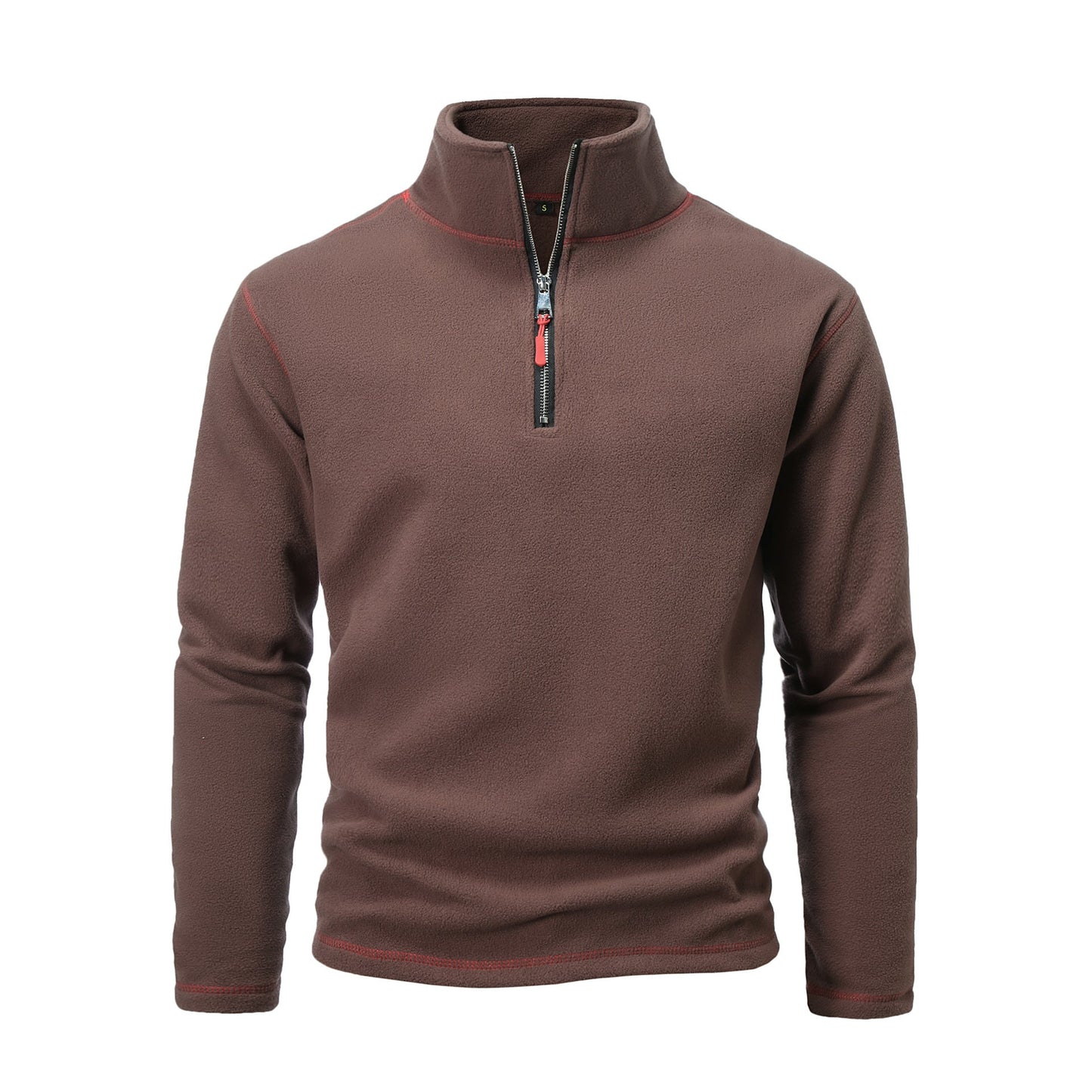Mens Fleece Pullover With High Collar Half Zip Streetwave Warm Cozy Outdoor Essential