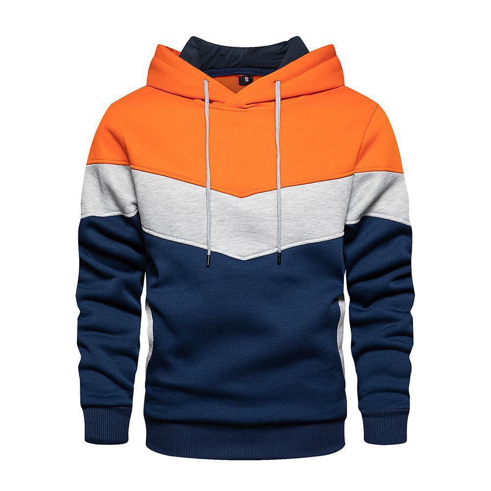 Street Wave Men's Geometric Color Block Hoodie for Stylish Comfortable Everyday Wear