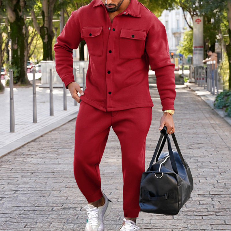 Street Wave Mens Utility Shirt Jacket With Durable Pockets For Everyday Urban Wear