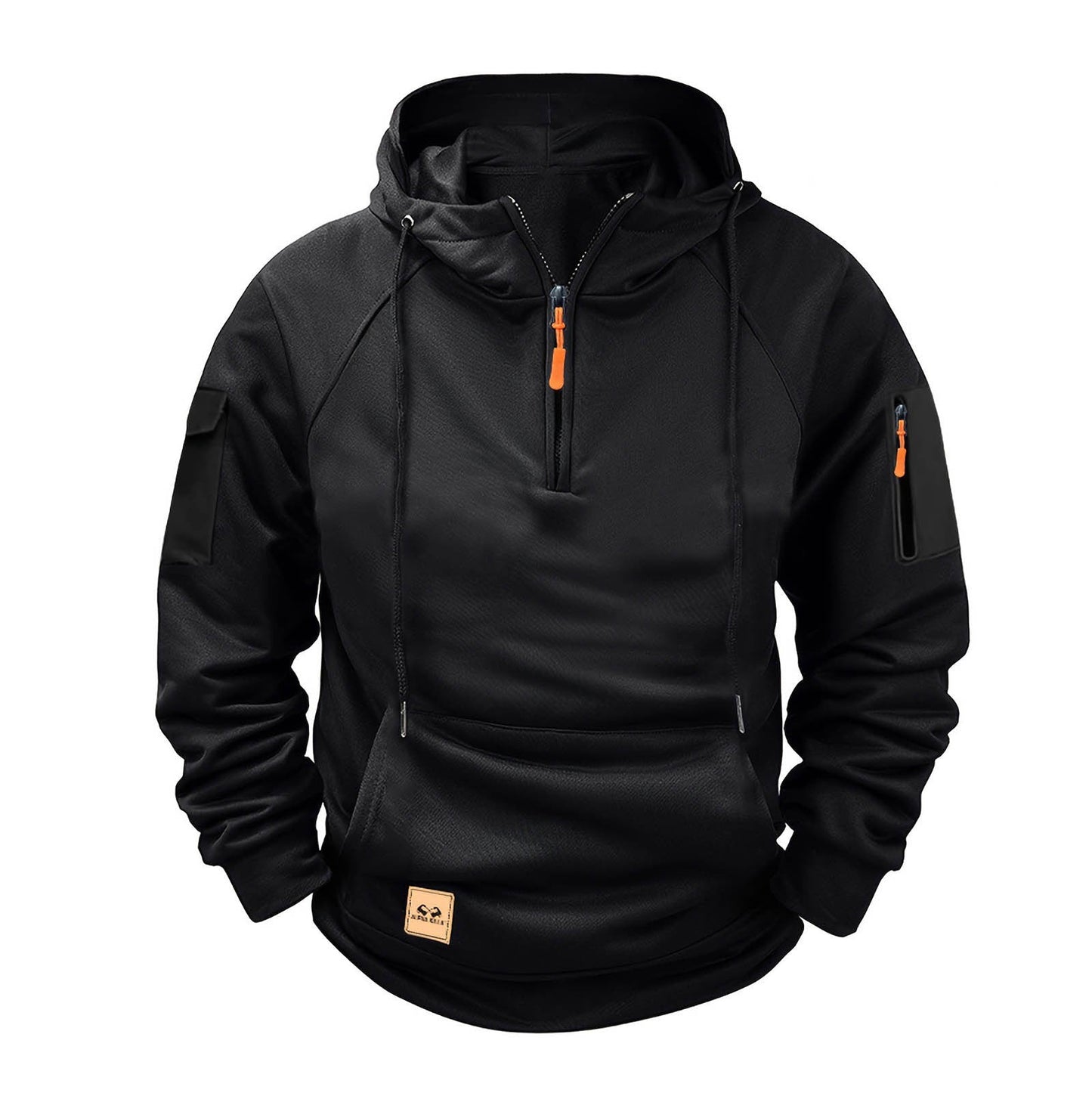Street-wave Men's Zip Hoodie Sweatshirt With Front Kangaroo Pocket And Adjustable Hood
