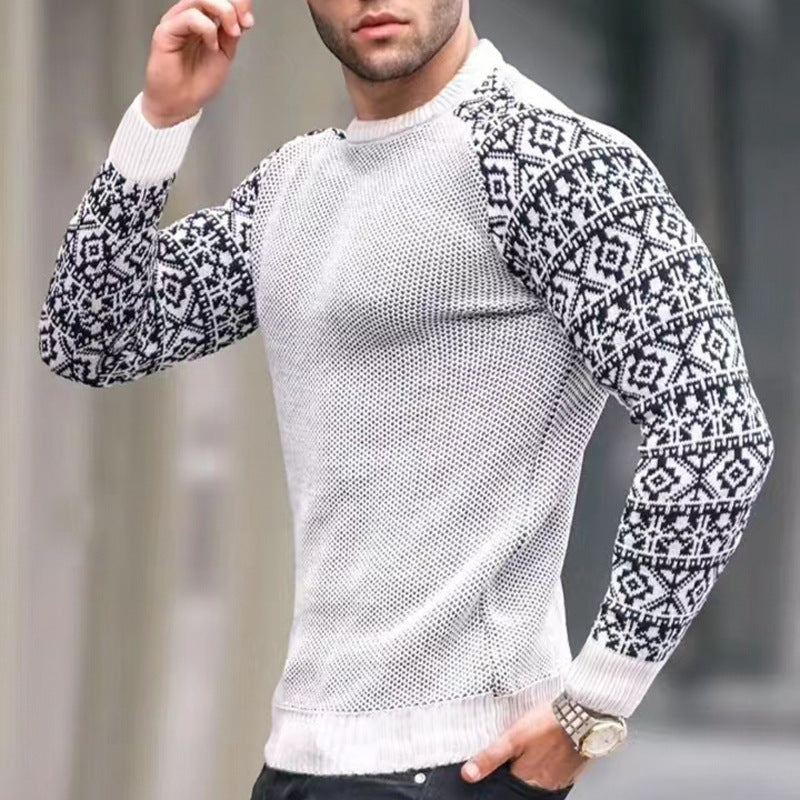 Streetwave Mens Graphic Knit Sweater For Men Premium Comfort Fit With Modern Pattern