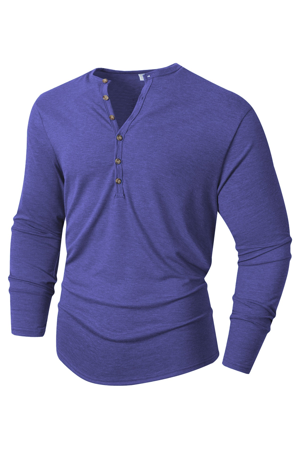 Streetwave Mens Long Sleeve Henley Shirt With Button Placket Soft Cotton Blend Comfort
