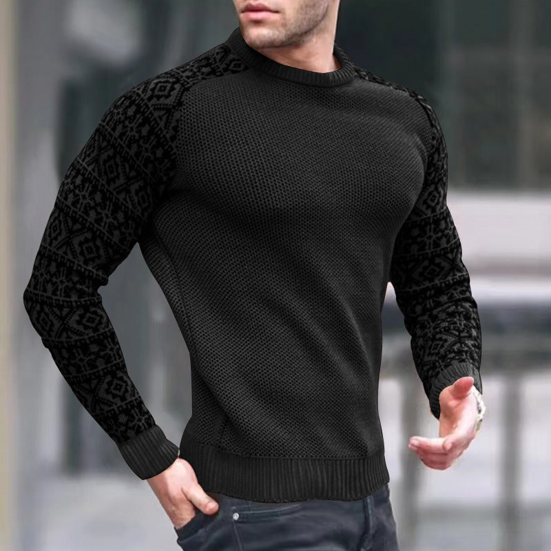Streetwave Mens Graphic Knit Sweater For Men Premium Comfort Fit With Modern Pattern