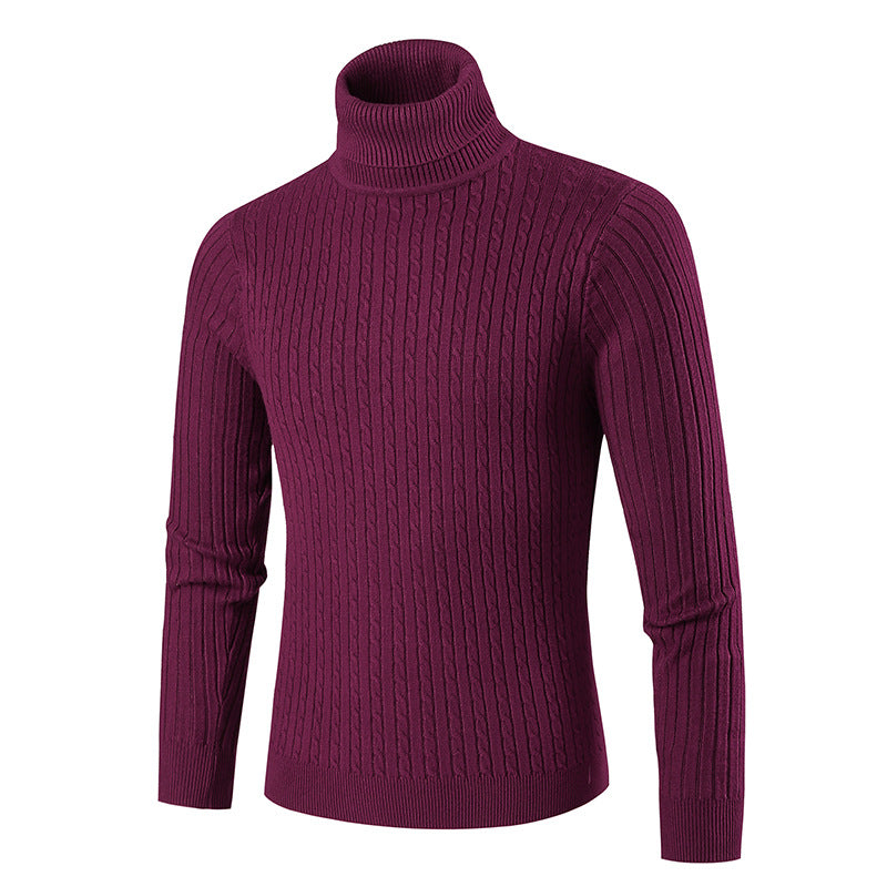 Streetwave Men's Turtleneck Sweater With Structured Knit For Warmth Comfort And Style