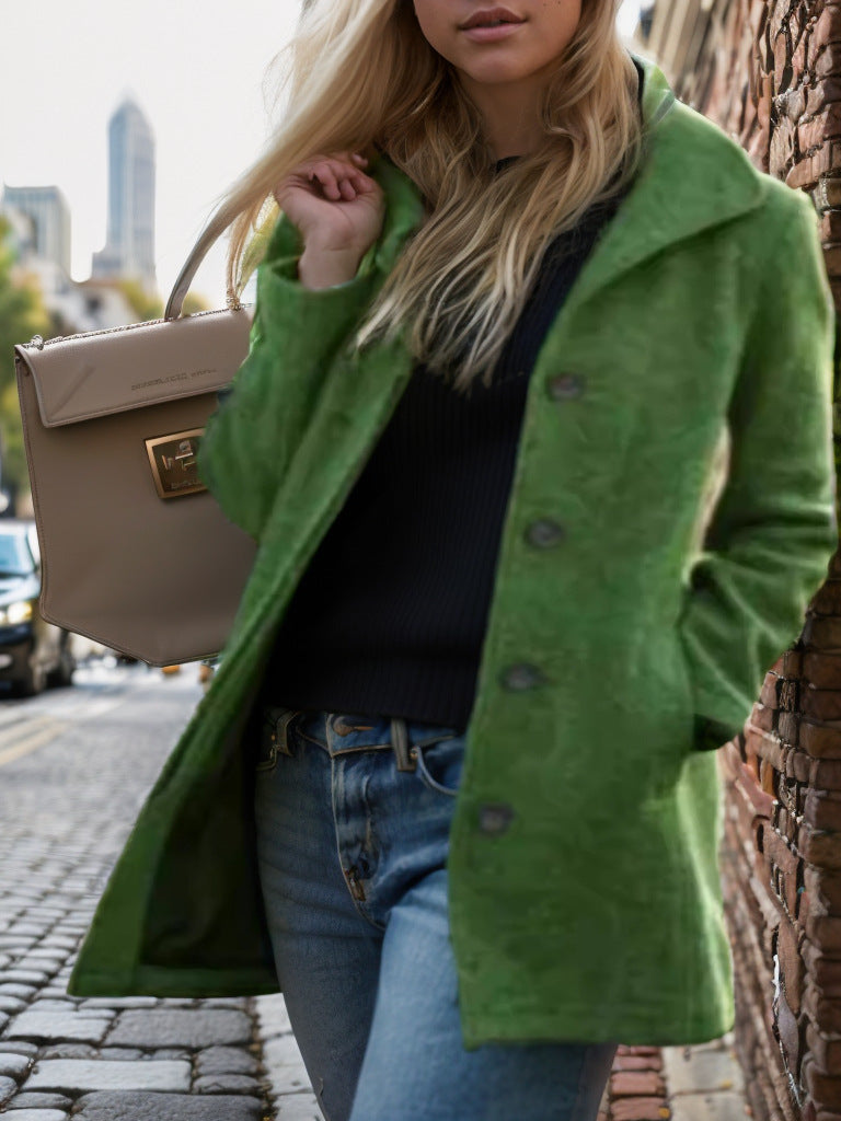 Street-Wave Oversized Coat For Women Trendy Cozy Soft Fabric Blend Chic Winter Essential