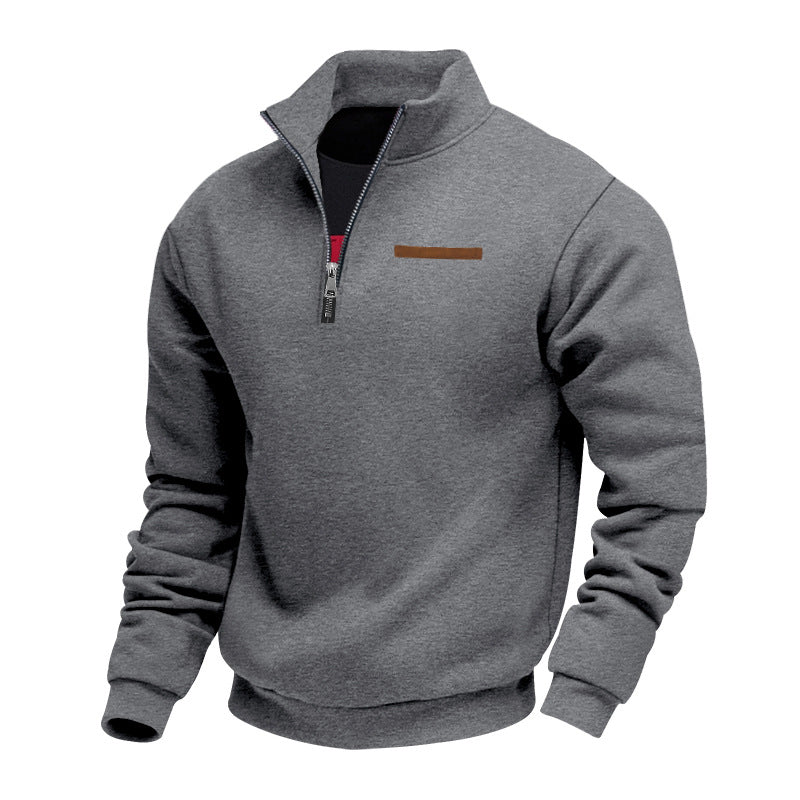 Street-Wave Mens Premium Fleece Half Zip Pullover For Warm Comfort And Modern Style