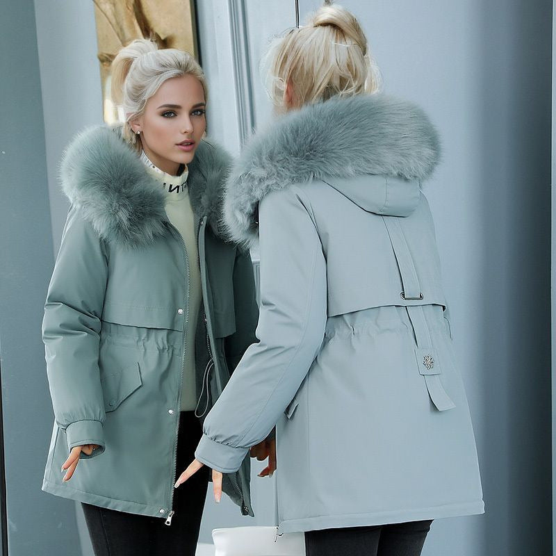 Street-wave Womens Insulated Winter Parka With Luxurious Faux Fur Collar And Warm Lining