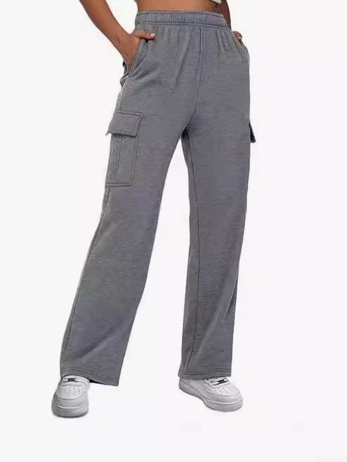 Street Wave Women's Cargo Pants With Wide Leg Fit And Handy Side Pockets For All Day Comfort Everyday Street Style