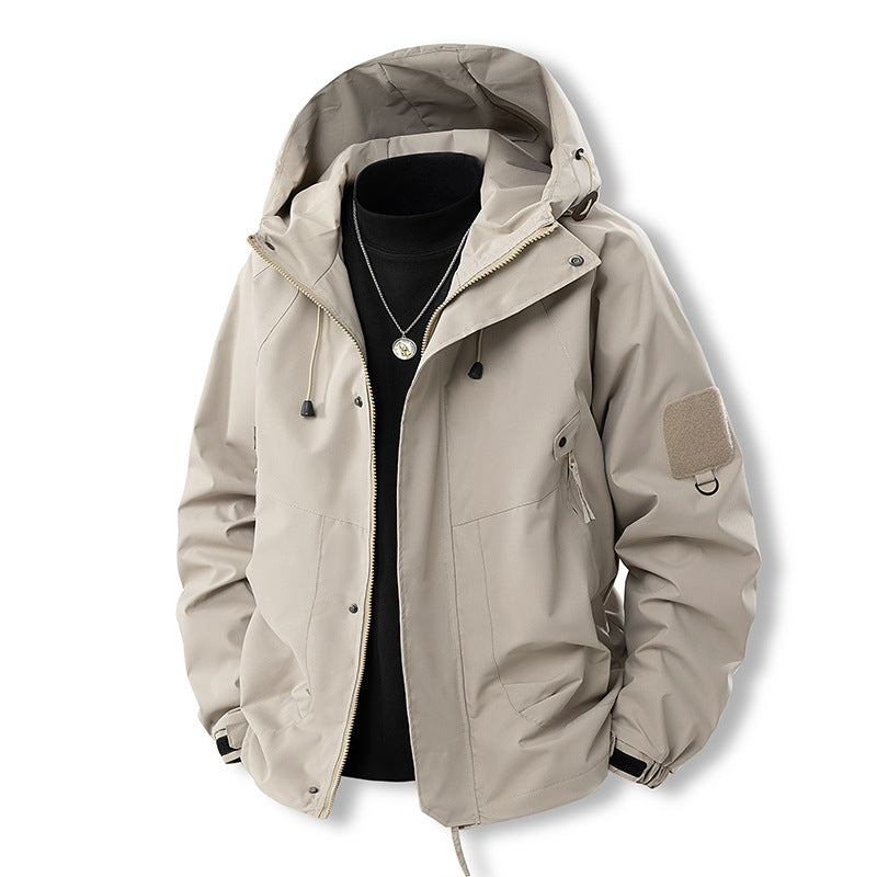 Street-wave Men's Waterproof Outdoor Jacket for All-Weather Adventure Seekers, Breathable Protection