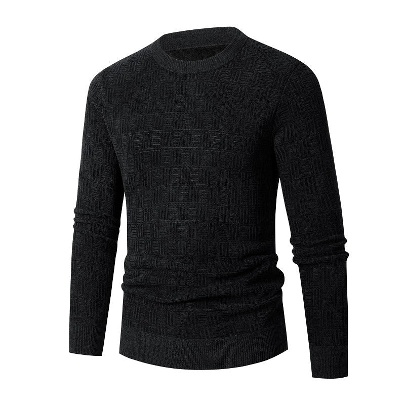 Men's Knit Sweater With Unique Texture Design From Street-wave For Modern Gentlemen Warmth