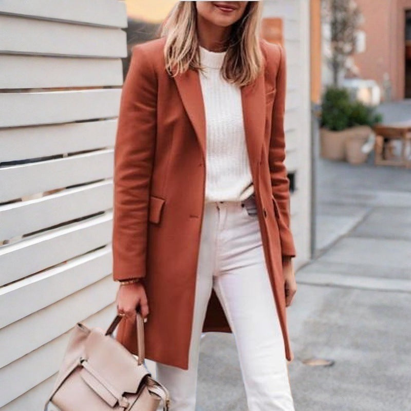 Street-wave Wool Coat For Women Elegant And Comfortable Hundred Percent Wool For Style Conscious Women