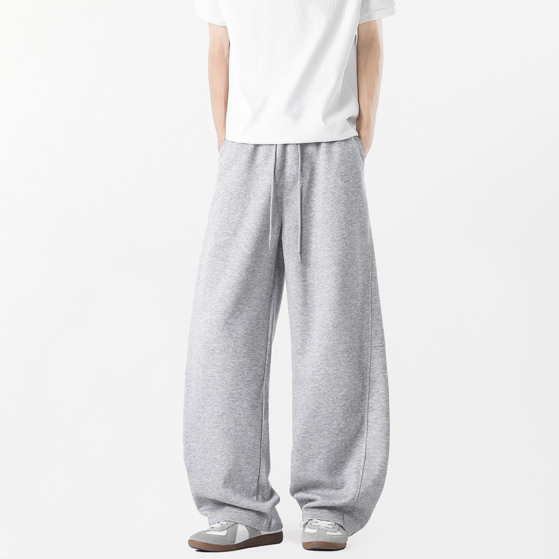Streetwave Mens Wide Leg Lounge Pants With Elastic Waistband And Side Pockets For Comfort