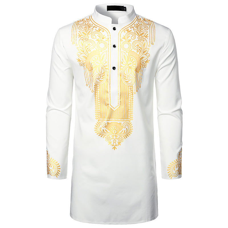 Streetwave For Men Ethnic Design Long Sleeve Shirt Breathable Comfort For Festive Occasions