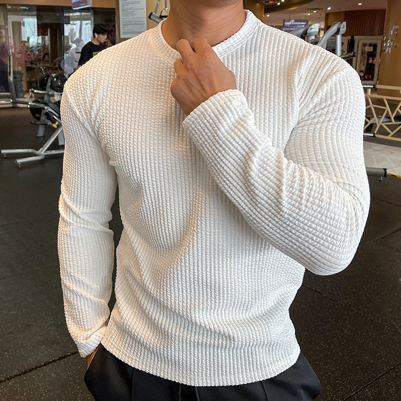 Mens Structured Fabric Long Sleeve Shirt Streetwave For Gym And Everyday Comfort And Versatility
