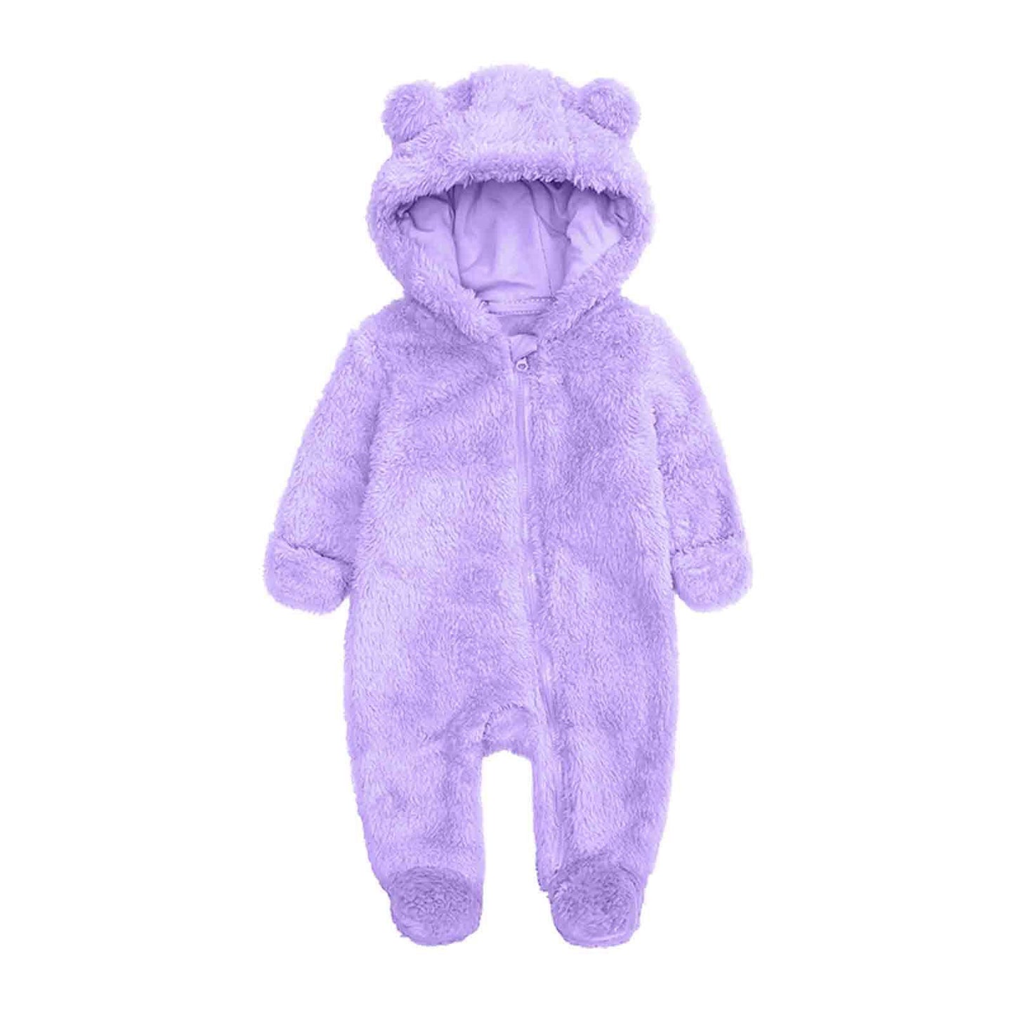 Street-wave Toddler Fleece Hooded Onesie Cozy Warm Winter Coverall For Toddlers Weatherproof