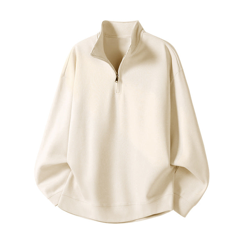 Women Oversized Fleece Pullover Half Zip Collar Streetwave Soft Warmth All Day Comfort Cozy Everyday Wear