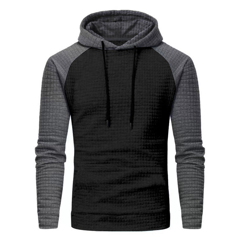 Street-Wave Men's Quilted Hoodie With Structured Design And Modern Fit For Casual And Active Wear