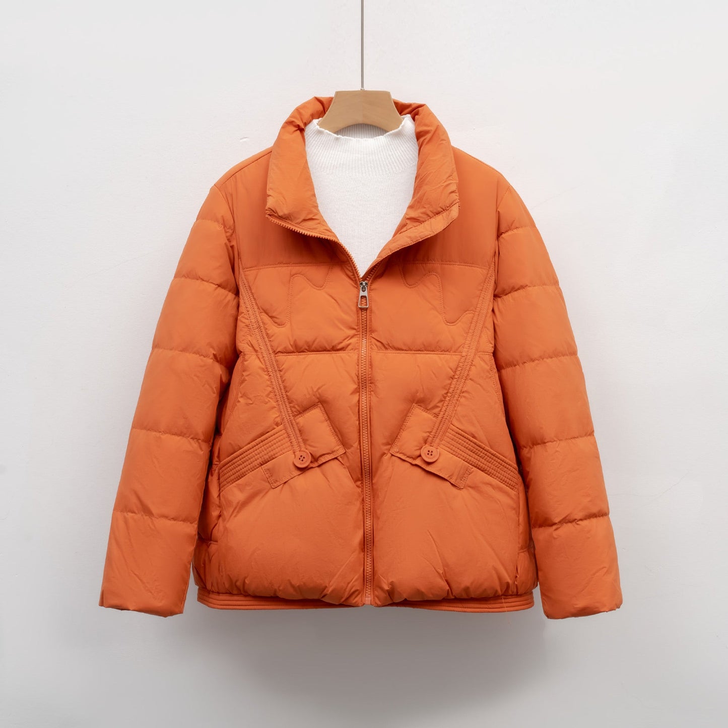 Street-Wave Women's Quilted Winter Jacket With High Collar And Practical Pockets