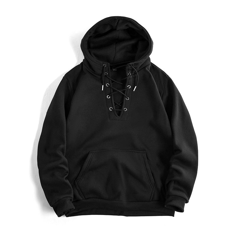 Street-Wave Women's Lace Up Hoodie With Kangaroo Pocket For Cozy Everyday Comfort