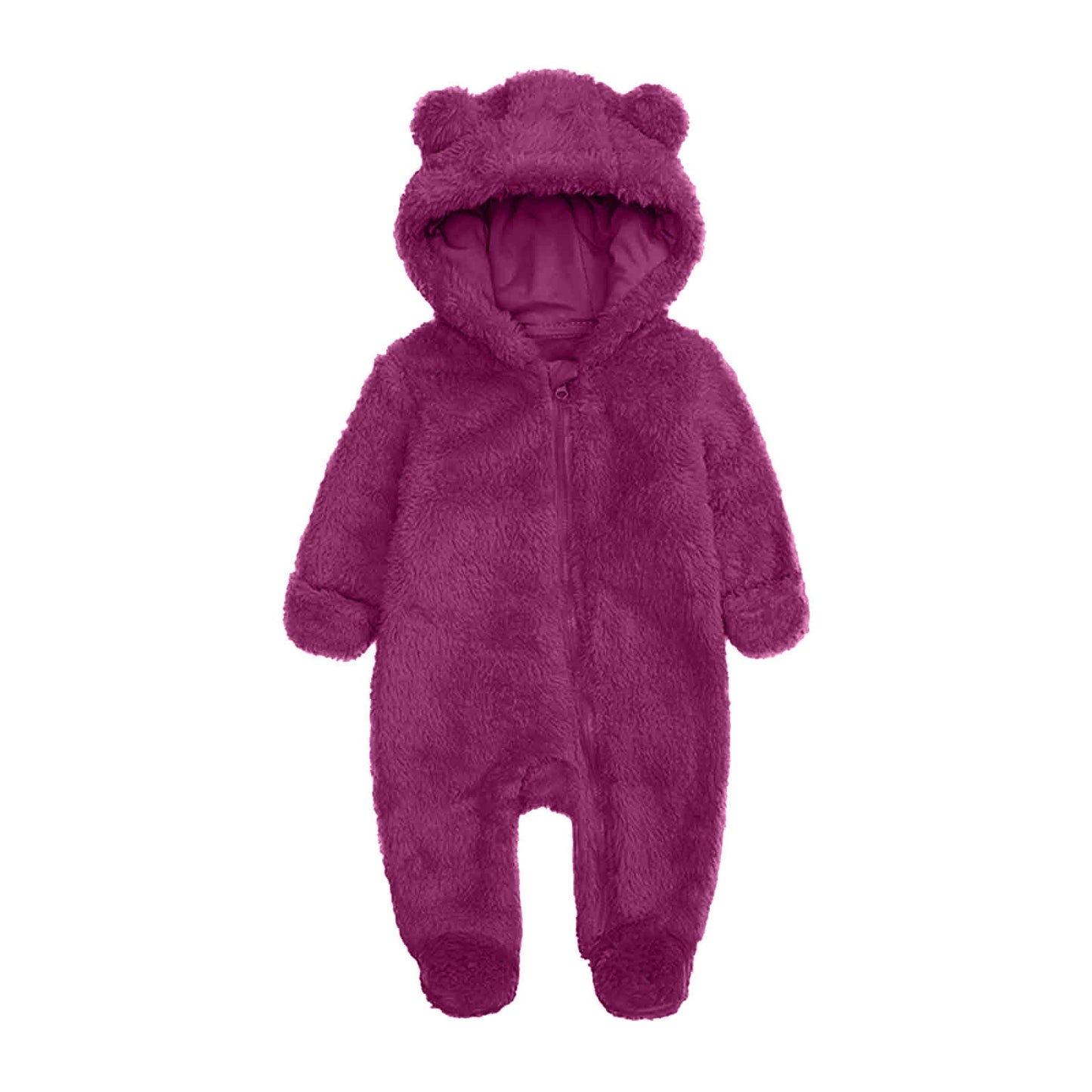 Street-wave Toddler Fleece Hooded Onesie Cozy Warm Winter Coverall For Toddlers Weatherproof