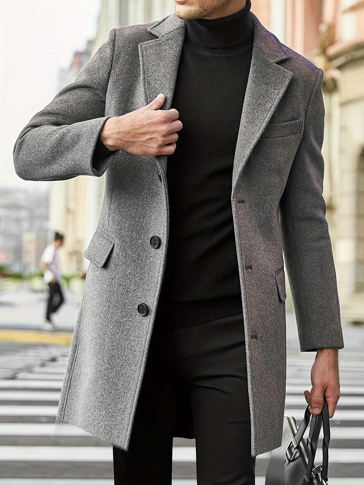 Men's Wool Overcoat Street-Wave Timeless Elegance For Modern Men Seeking Smart Style