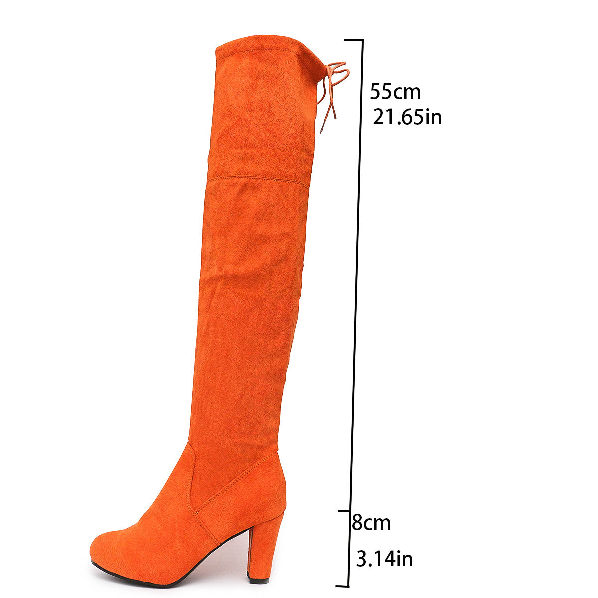 Over The Knee Boots For Women By Streetwave Red Suede Block Heel Chic Modern Design