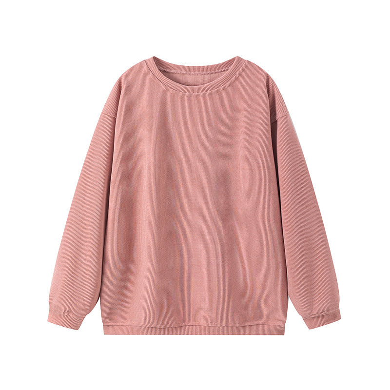 Street Wave Womens Sweatshirt With Fine Rib Texture And Soft Cotton For Everyday Wear